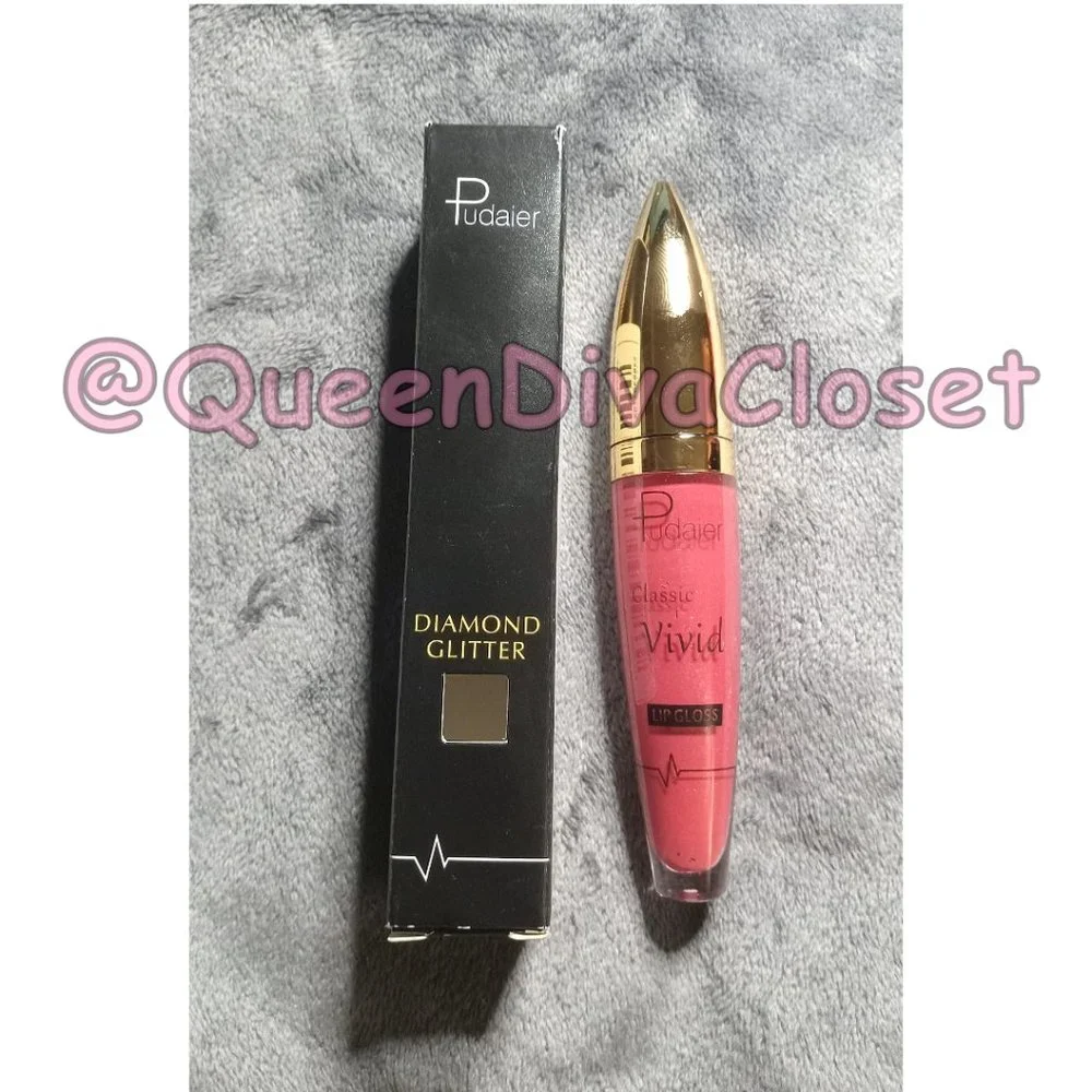 Lux Matte Bright Peach Coral Pink #15 Lasting Glitter Gloss Liquid Lipstick Tint - Picture 4 of 5